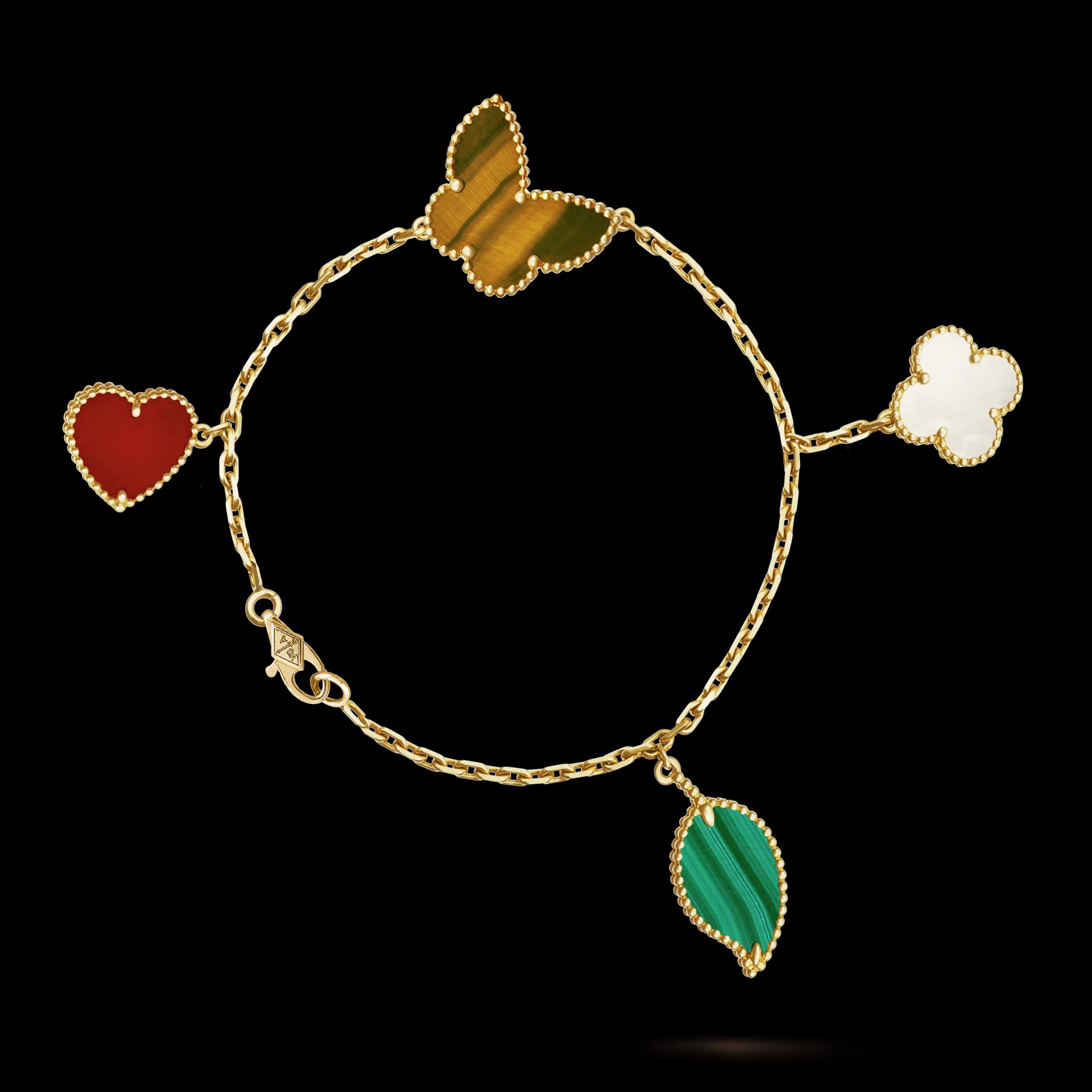 Van Cleef & Arpels VCA Gold 4 Motifs Lucky Alhambra Дамска Гривна