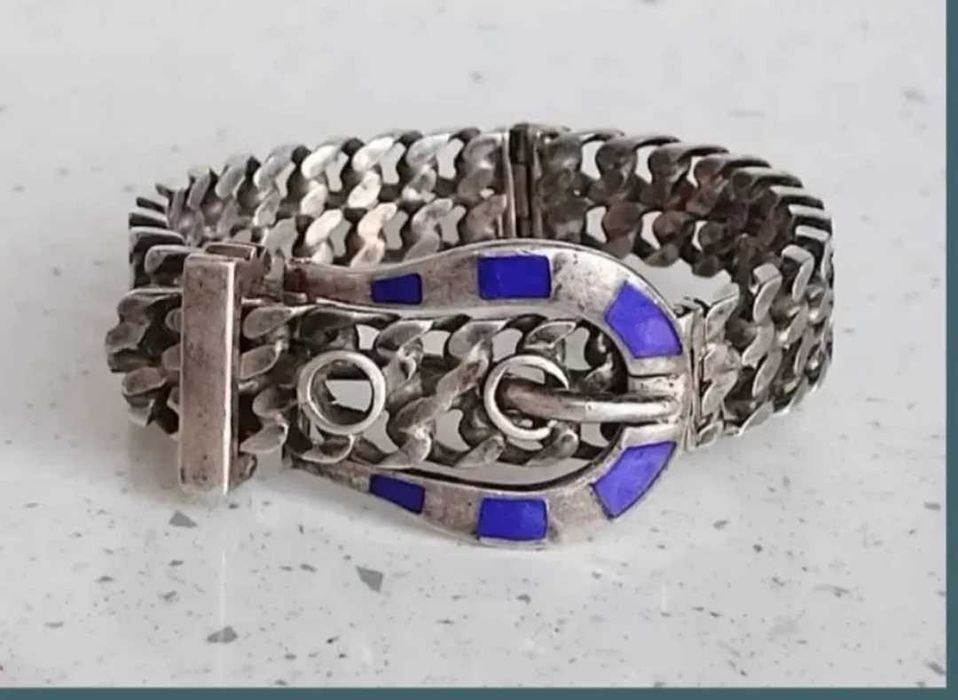 Bratara tip curea  Argint masiv