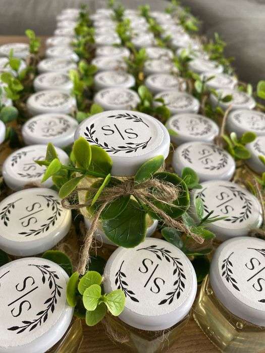 Marturii nunta, evenimente- borcane de miere personalizate