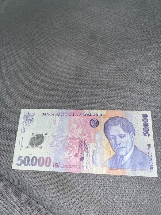 Bancnota veche 50000 romaneasca