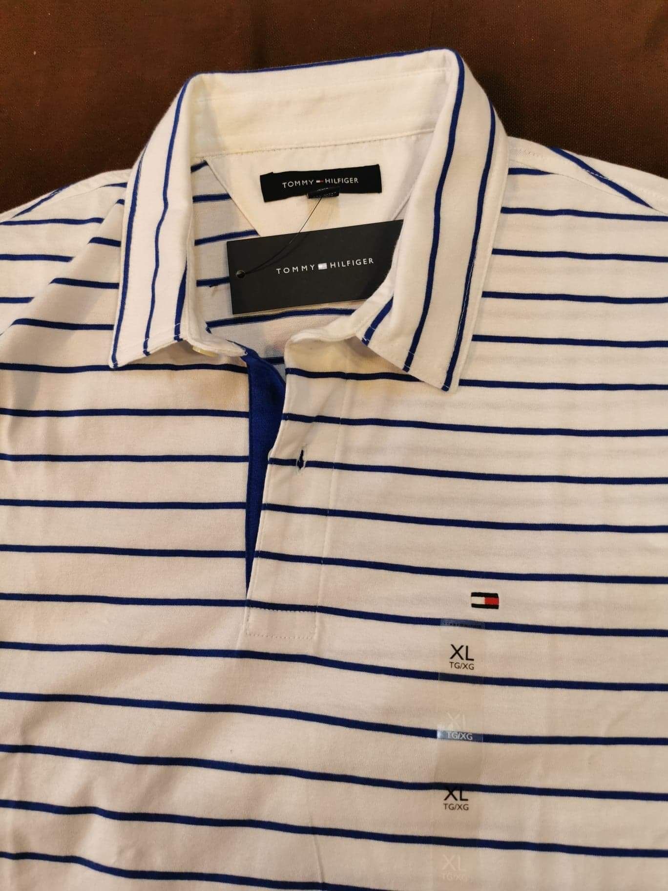 TOMMY HILFIGER - Tricou cu dungi, guler polo