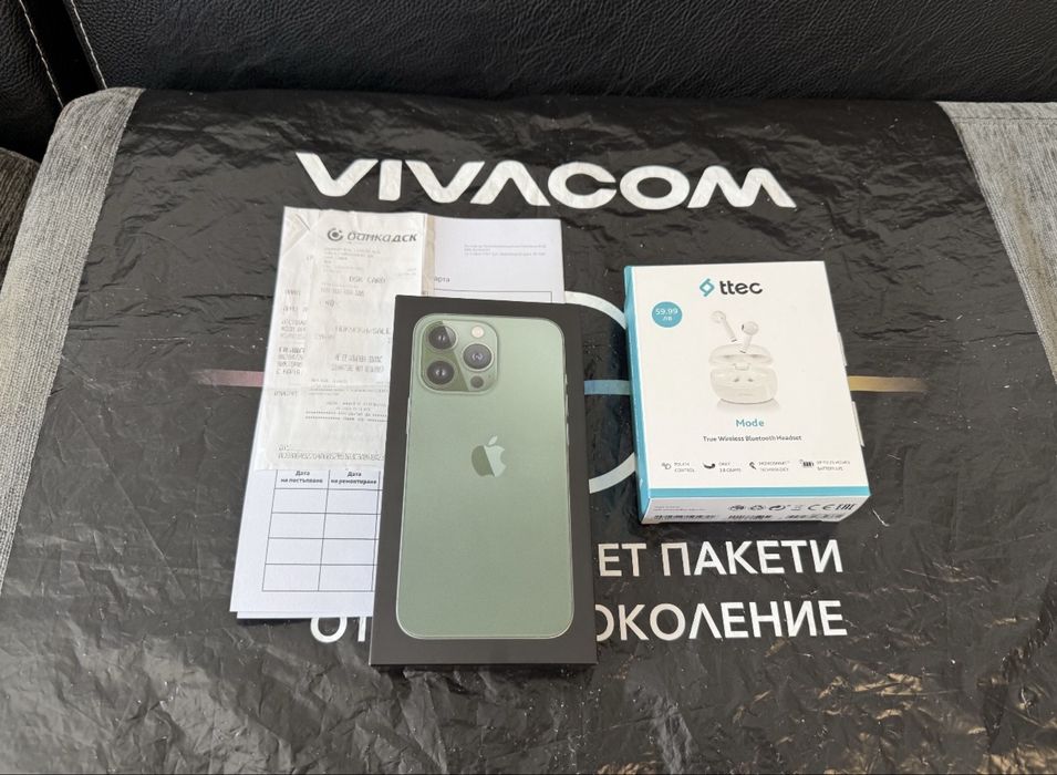 128GB iPhone 13 Pro Vivacom Гаранция 2024г. Green