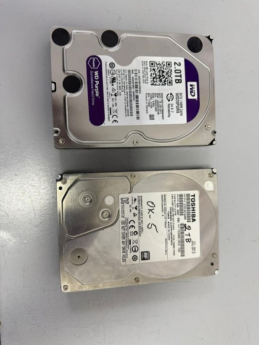 Жёсткий диск 2TB HDD 3.5" для компьютера/видеонаблюдения как новый