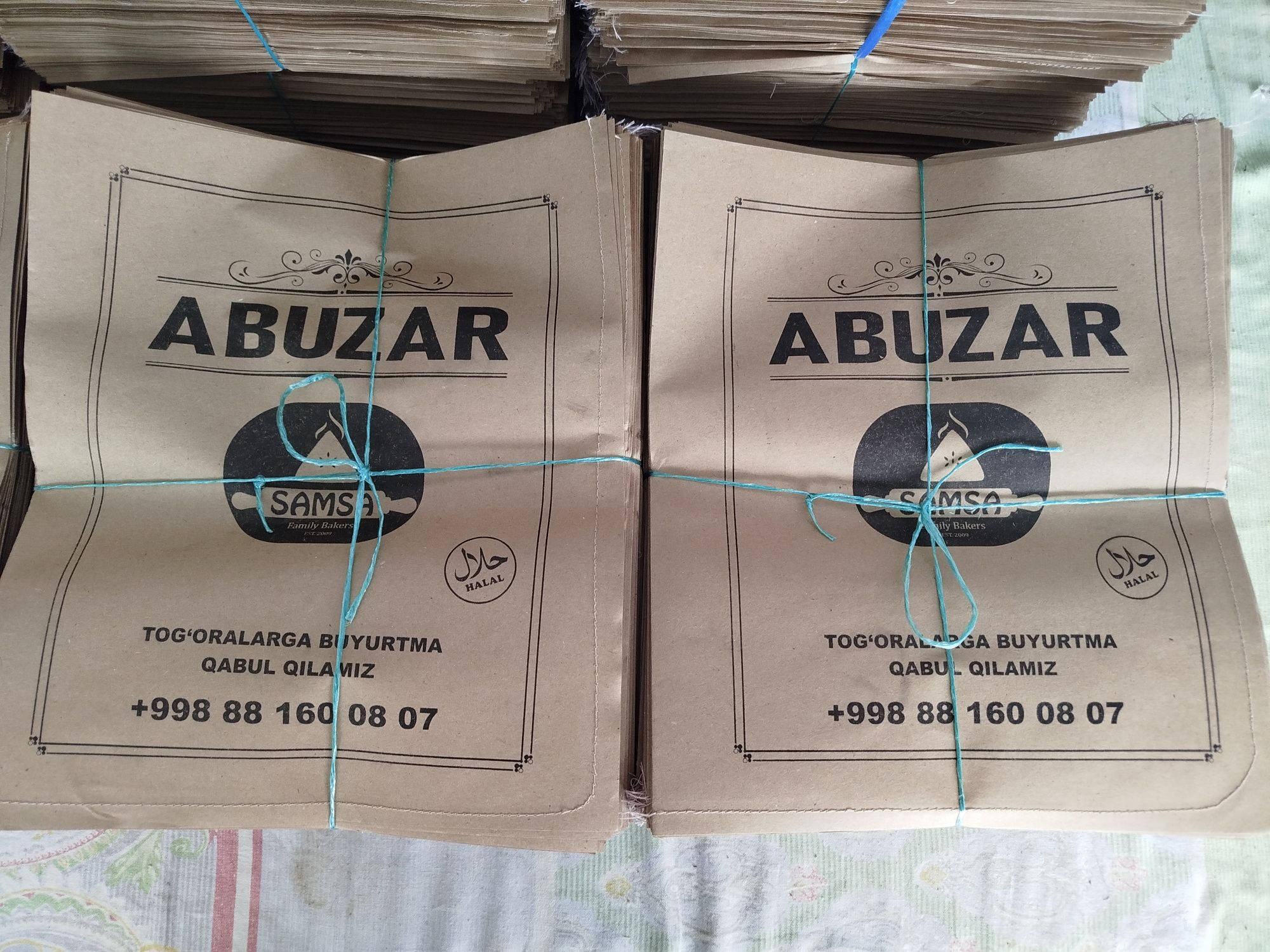Somsa va gumma lar uchun qogʻoz paketlar