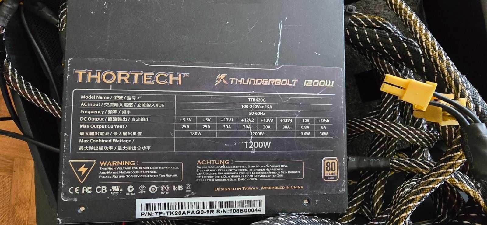 Захранване Thortech Thunderbolt 1200W