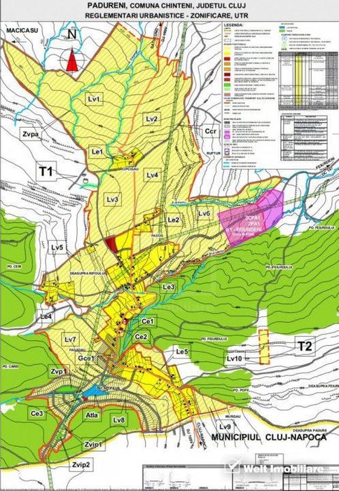 Teren extravilan, Padureni 20700 mp, alipit padure