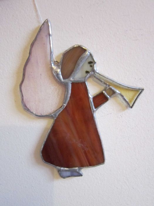 cadou rar Inger vestitor Craciun stil vitralii Tiffany Germany 1970