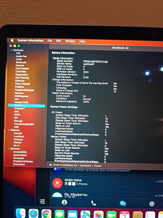 Macbook Air M1 2020