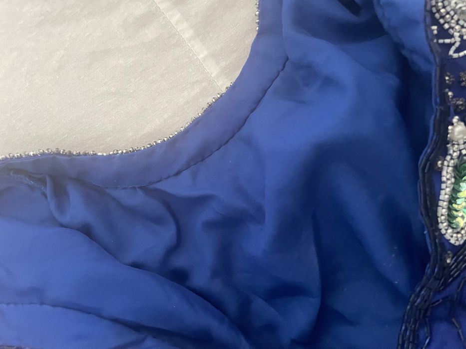 Rochie albastra exotica, de ocazie, Nunta / Revelion, marime S/M