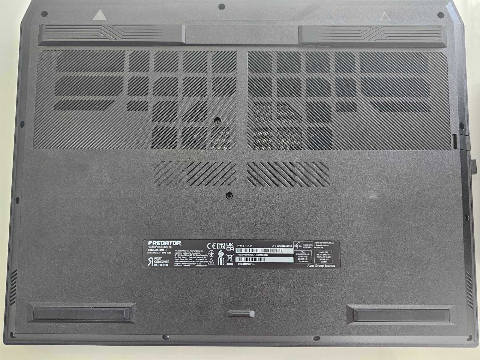 Нов!Гаранция!Acer Predator Helios 18 i7-14650, 32GB, 1TB SSD, RTX 4060