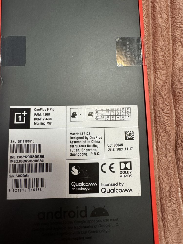 Oneplus 9pro 256GB