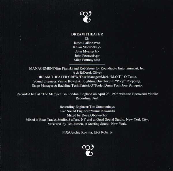 CD Dream Theater - Live at The Marquee 1993