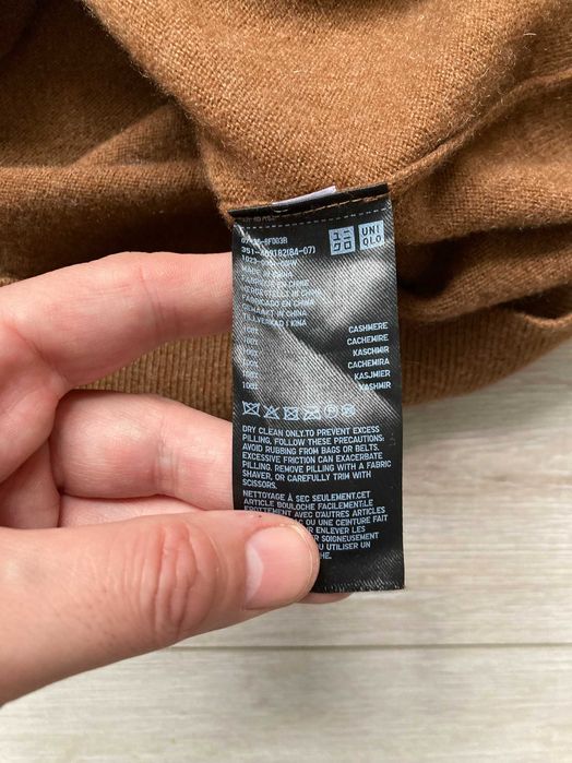 Uniqlo 100% Cashmere мъжко кашмирено поло пуловер кашмир размер XL