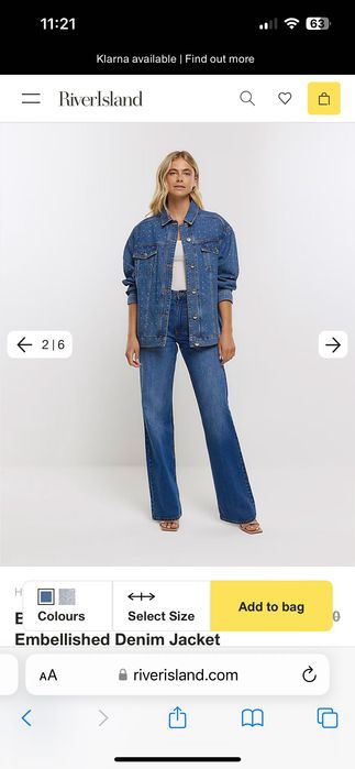 River island Дънково яке! Oversized size S ново