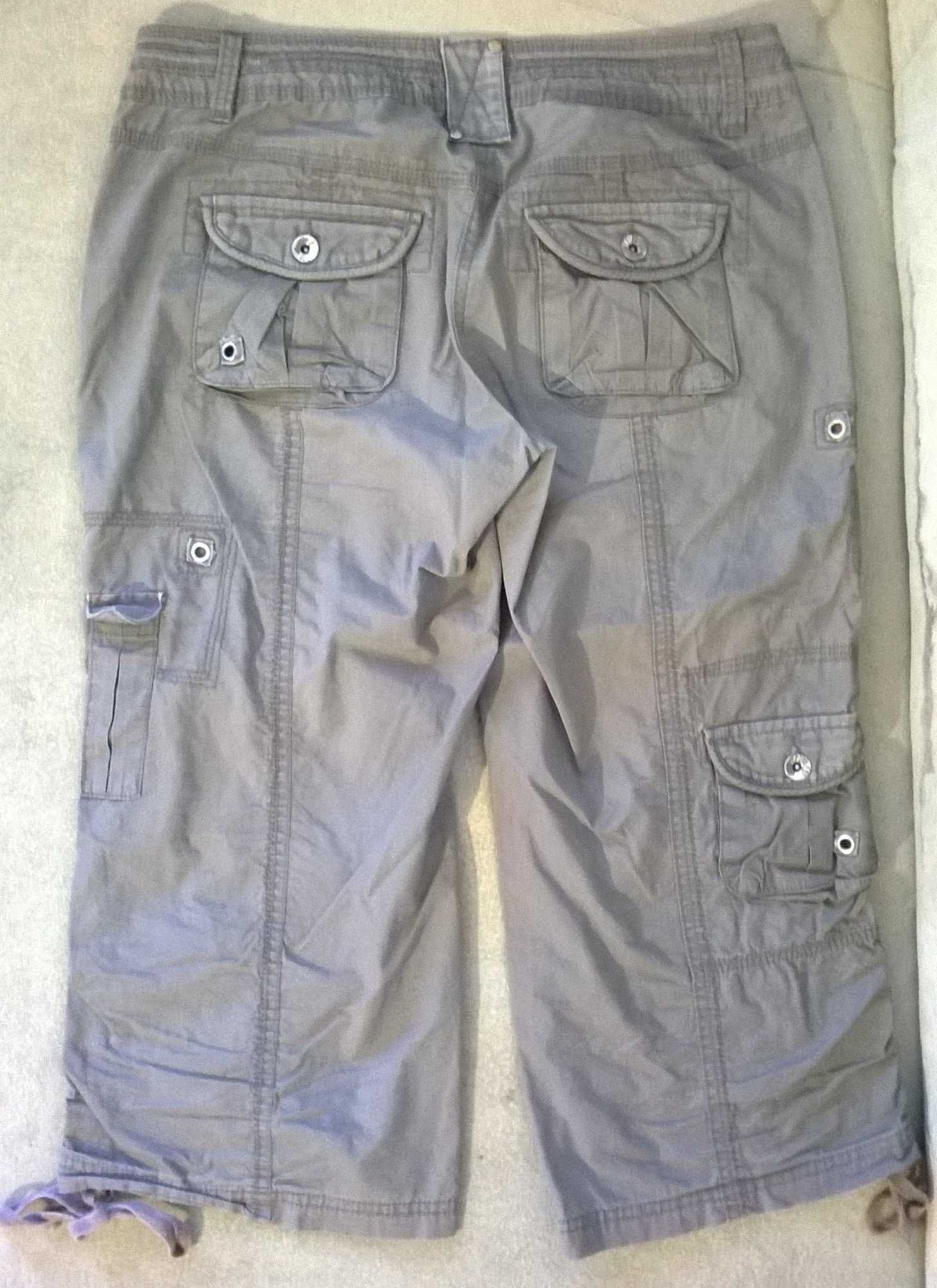 Pantaloni 3/4 pescaresti Promod bej buzunare fermoare capse