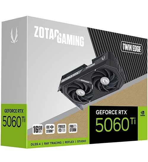 Видеокарта ZOTAC RTX 5060 Ti TWIN EDGE , 16 GB, HDMI/3DP,GDDR7