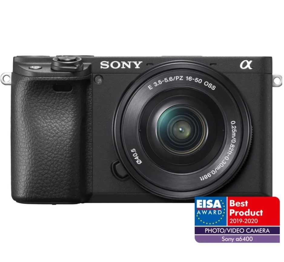 Sony A6400 cu obiectiv KIT 16-50 si 50 mm 1.8 + multe accesorii