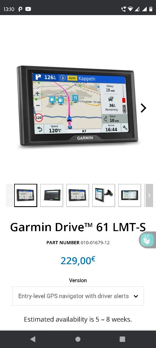 Gps Garmin drive 62