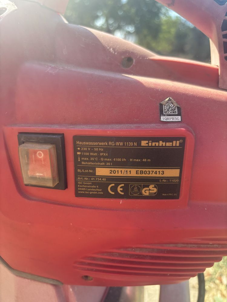 Хидрофорна помпа Einhell RG-WW 1139 N - 4173440