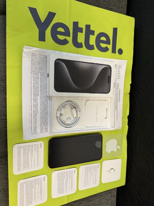 КАТО НОВ 1TB iPhone 15 Pro Max Yettel Гаранция 2026 Black / Черен