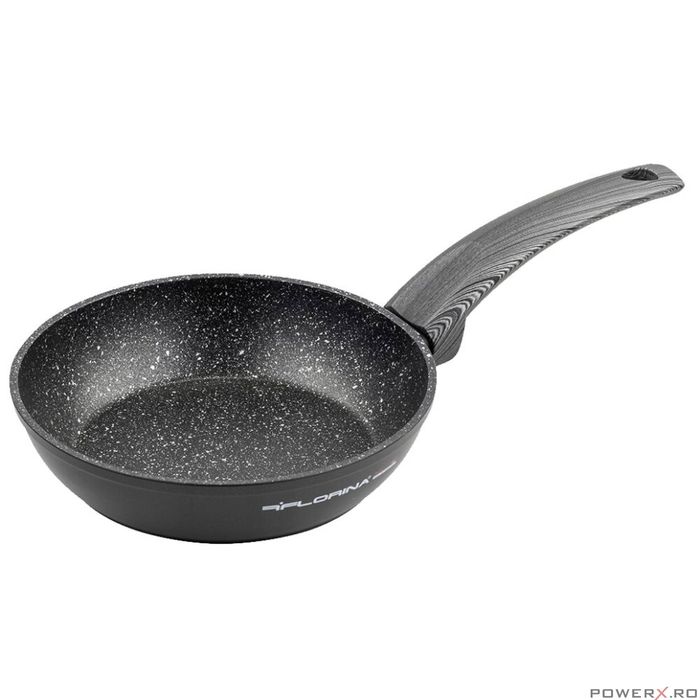 Tigaie din aluminiu, marmorata, invelis antiaderent, 26 cm, neagra,
