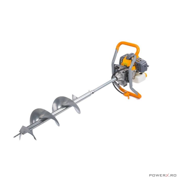 Motoburghiu pamant 6 CP 3 burghie + prelungitor, freza foreza pamant,