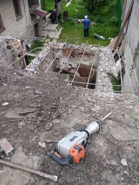 Рушем бетон Демонтаж бетонные стены блоки, Делаем Проёмы дверные оконн