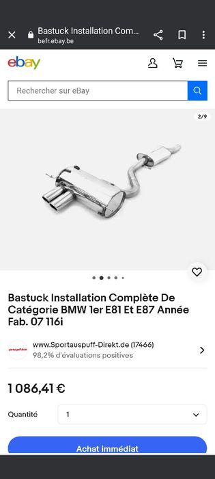 Toba inox intermediara bmw seria 1