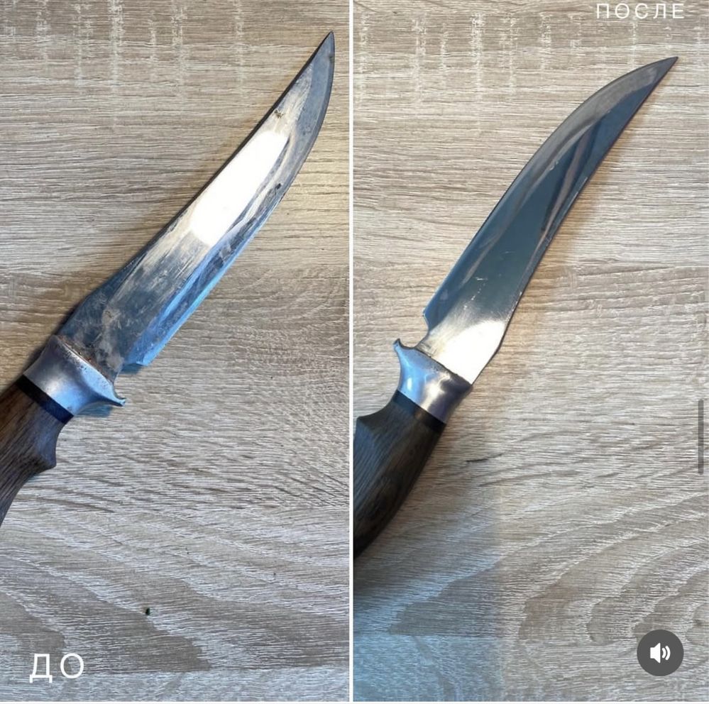 Заточка бытовых, охотничьих ножей