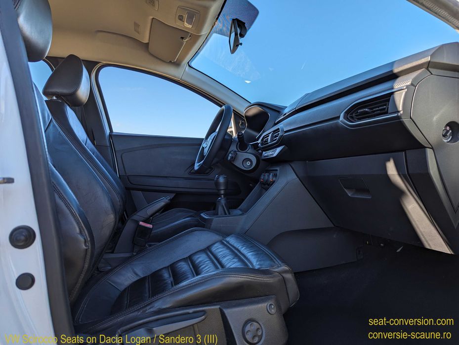 Sistem adaptare scaune de VW Scirocco pe Logan Sandero 3 III 2020 +