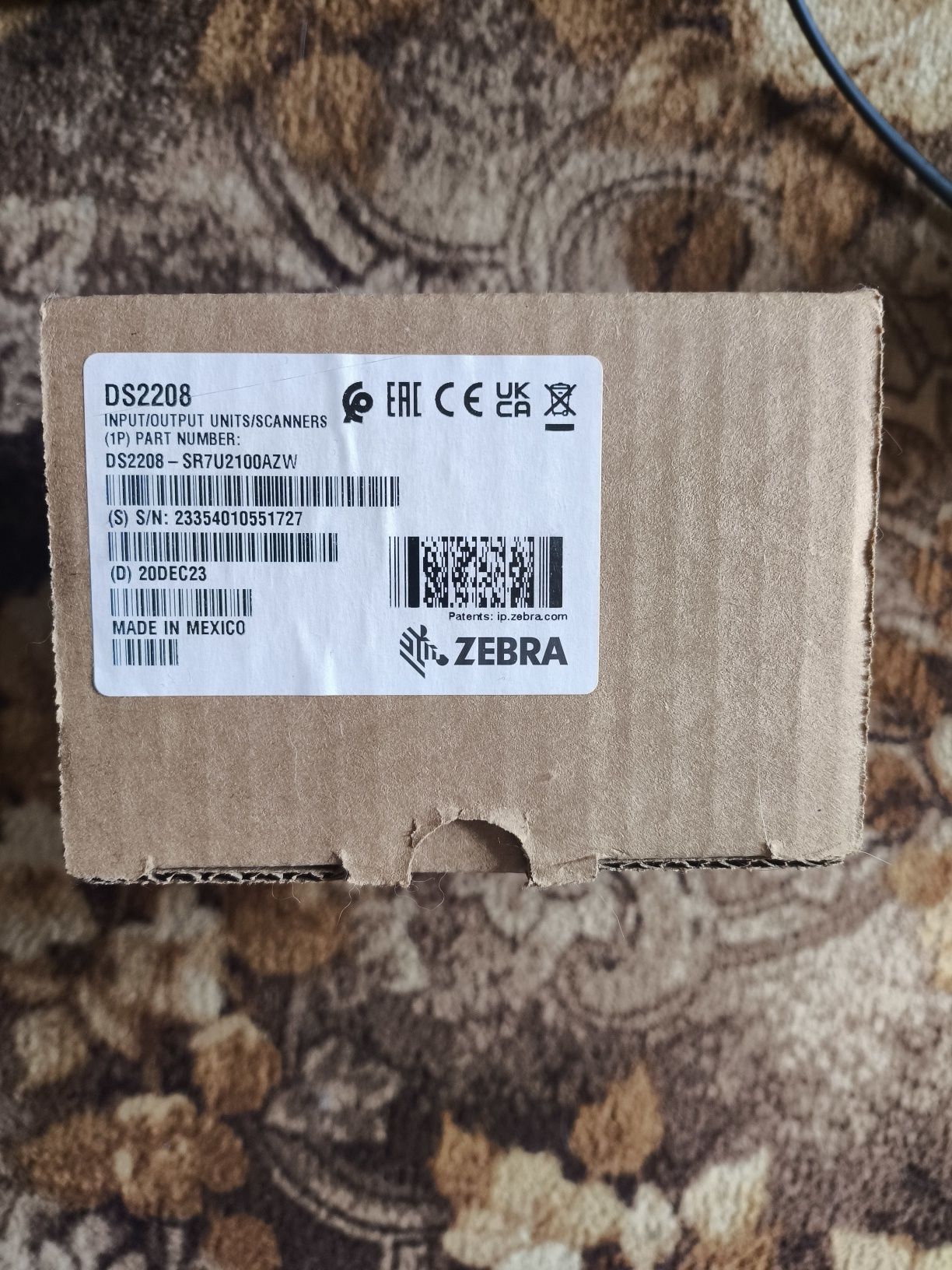 Продам ручной сканер zebra ds2208