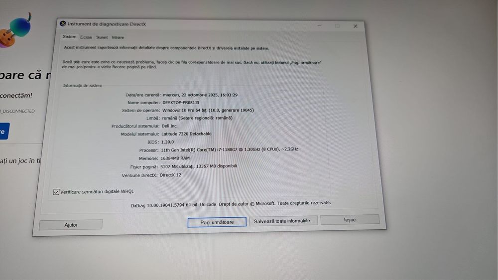 Dell 7320 detachable l7 16 GB