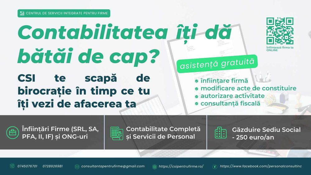 Infiintari FIRME, Recodificari - CAEN revizia 3,  Contabilitate