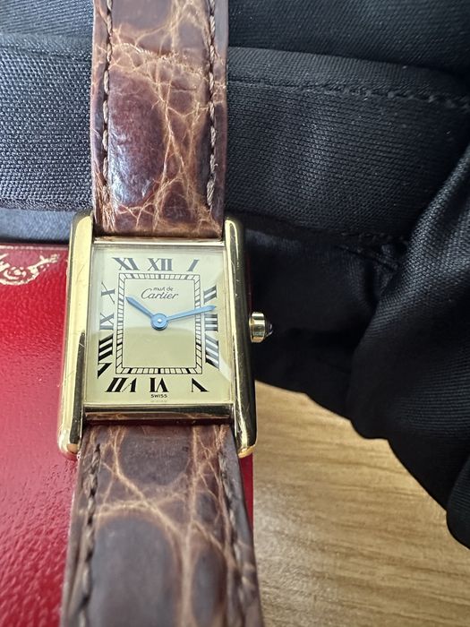 ceas Cartier Tank Vermeil quartz