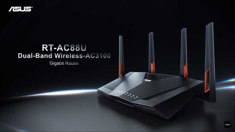 Router Wireless ASUS Gigabit RT-AC88U 1000 + 2167, 8 LAN Nou Sigilat
