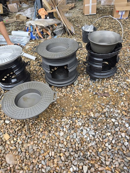 Ceaune  fonta  plita  soba  disc grill  gratar