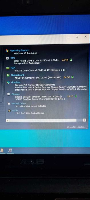 Vand Laptop Asus UL30A