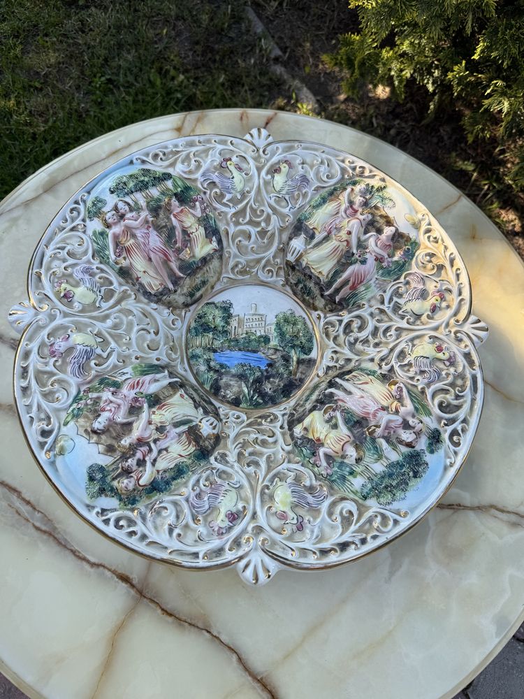 Fructiera deosebita din portelan capodimonte