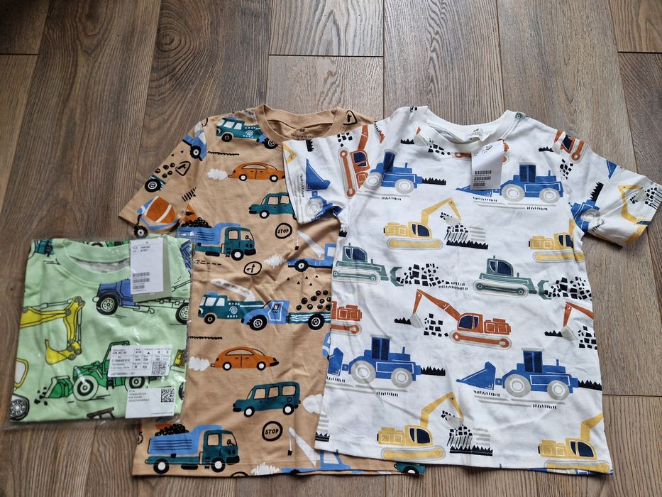 Set 3 tricouri noi H&M, marimea 2x 6-8 ani si 1x 8-1