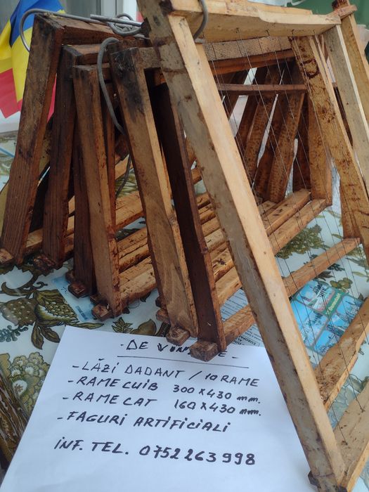Lăzi și rame Dadant, faguri artificiali