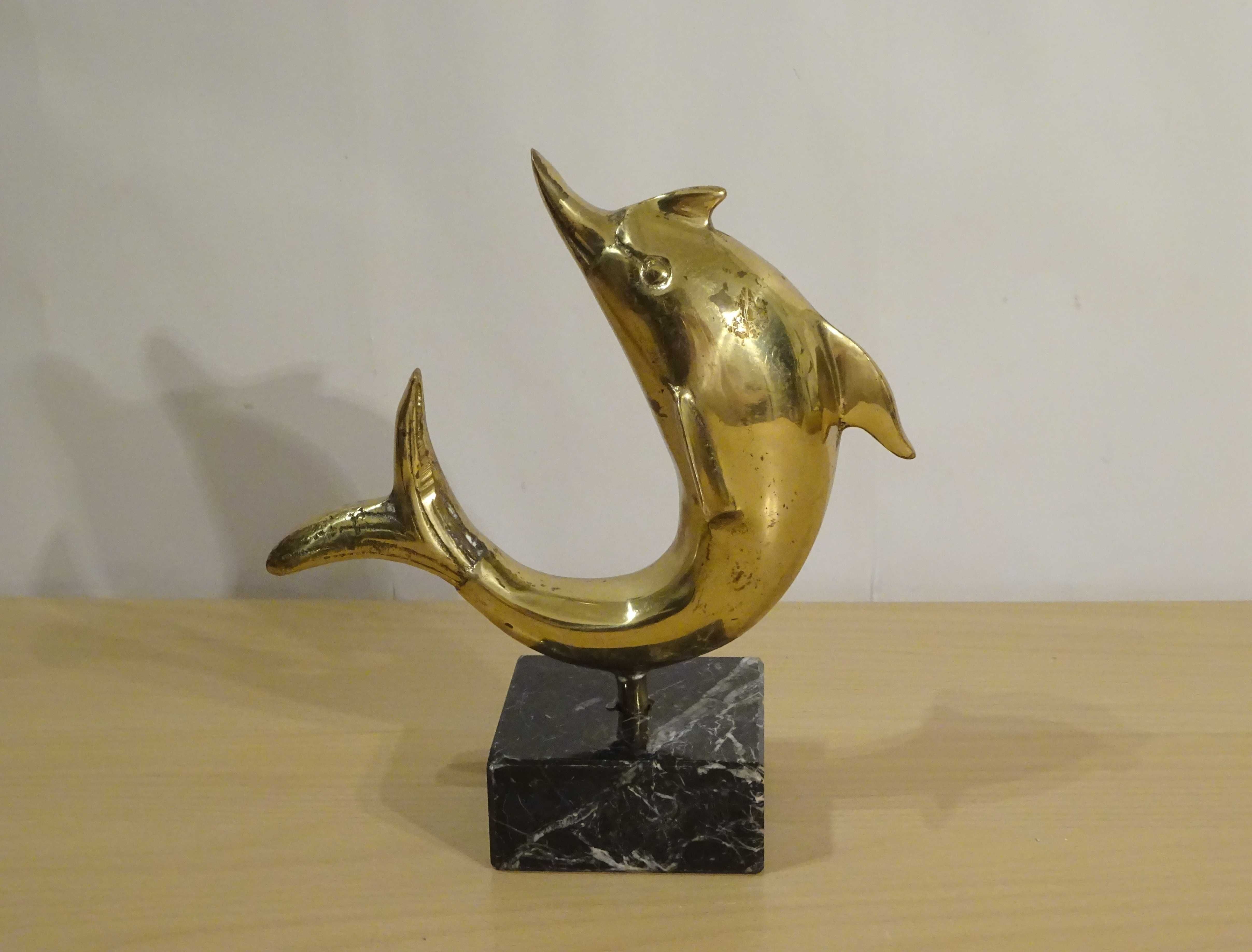 Statueta Art Deco RARA, “Delfin in miscare”, cca. 1930