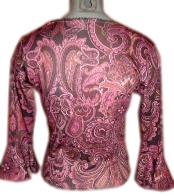 Bluza deosebita C&A Clockhouse UK de ocazie, visiniu/negru, decolteu