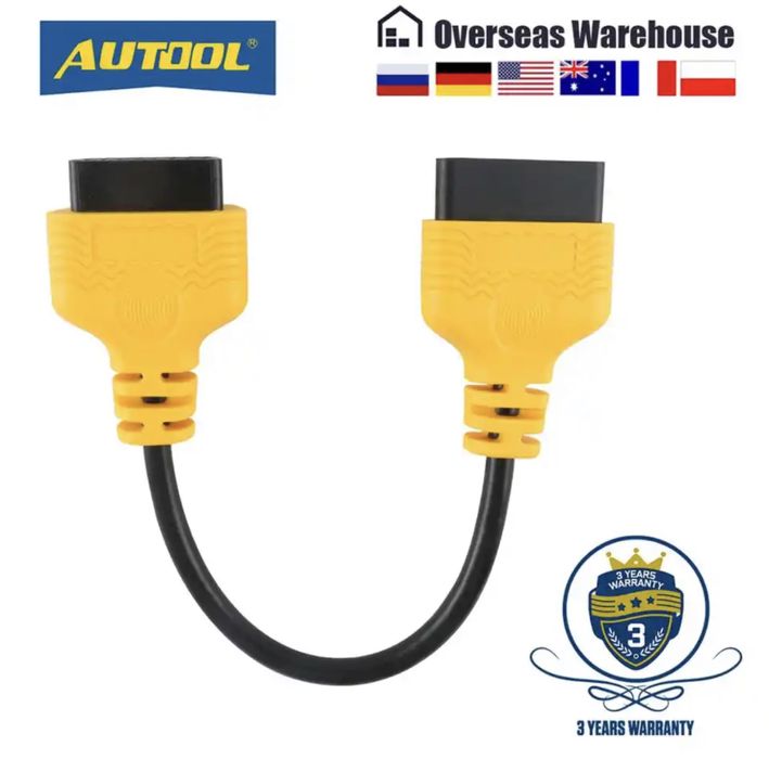 Autool prelungitor OBD2 30 cm extensie cablu tester interfata diagnoza