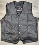 Vestă moto piele naturală, Lesa, XL