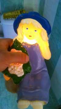 Светеща восъчна фигура дама цветя пано статуя кукла дете играчка кукла