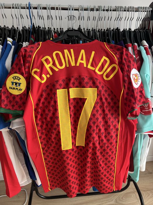 Tricou Portugalia Portugal Euro 2004 cu Cristiano Ronaldo 17 M