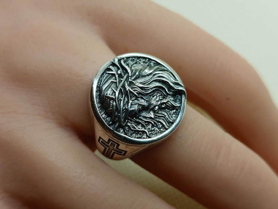 Inel cu chipul lui iisus – argint 925