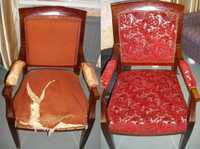 Перетяжка мягкой мебели и стульев