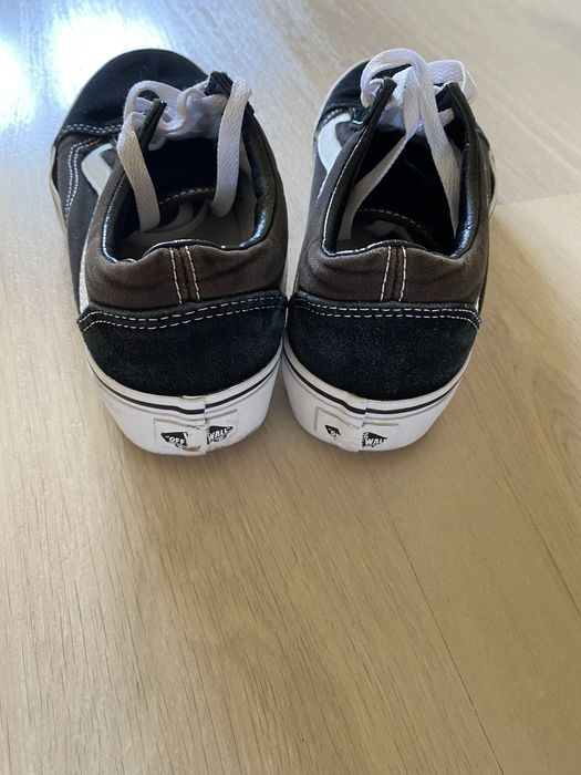 Vans off the wall Old Skool alb și negru , unisex