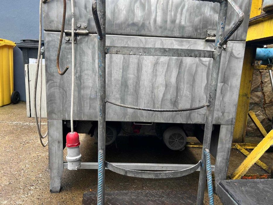 Maşină de spălat industrială inox Ø90 cm  coş rotativ 2 pompe 3D